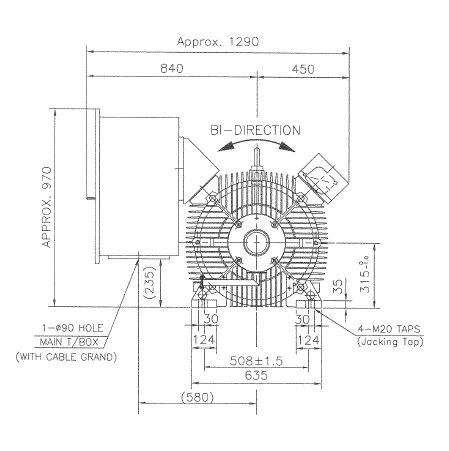 대형고압 400KW 4P 6600V  4EA  