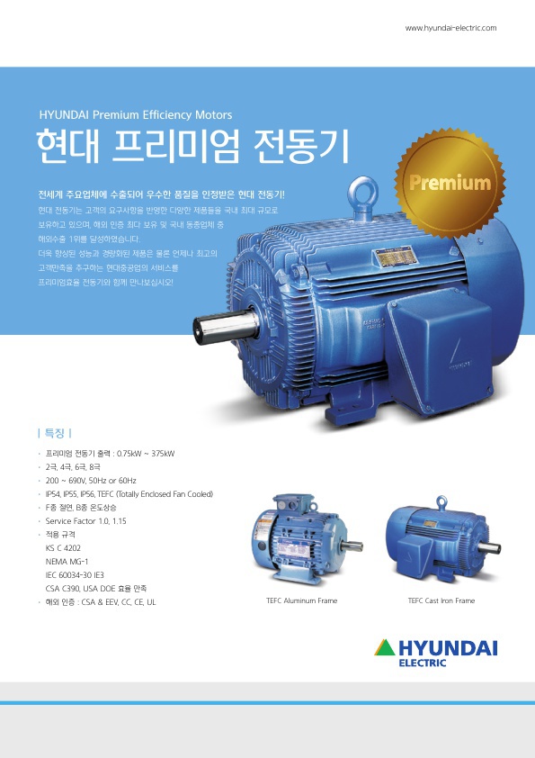 현대 프리미엄 전동기