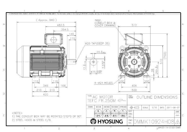 B3 FR280S 110kW(150HP) 4P용